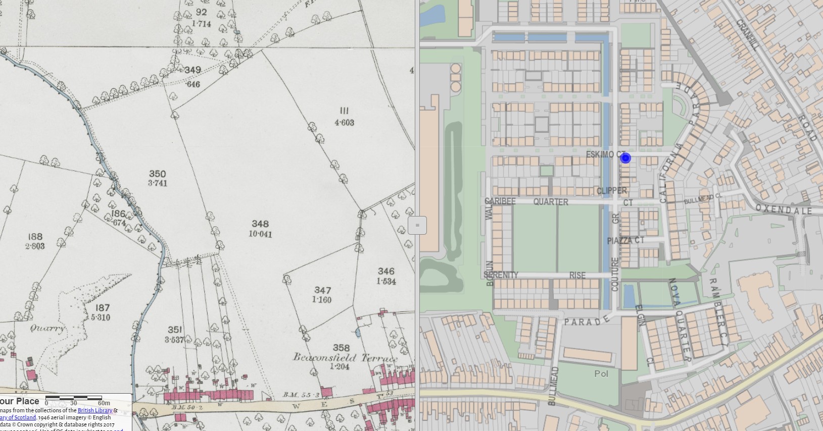 2020 09 Screen shot today v Old Map